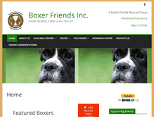 Tablet Screenshot of boxerfriends.org